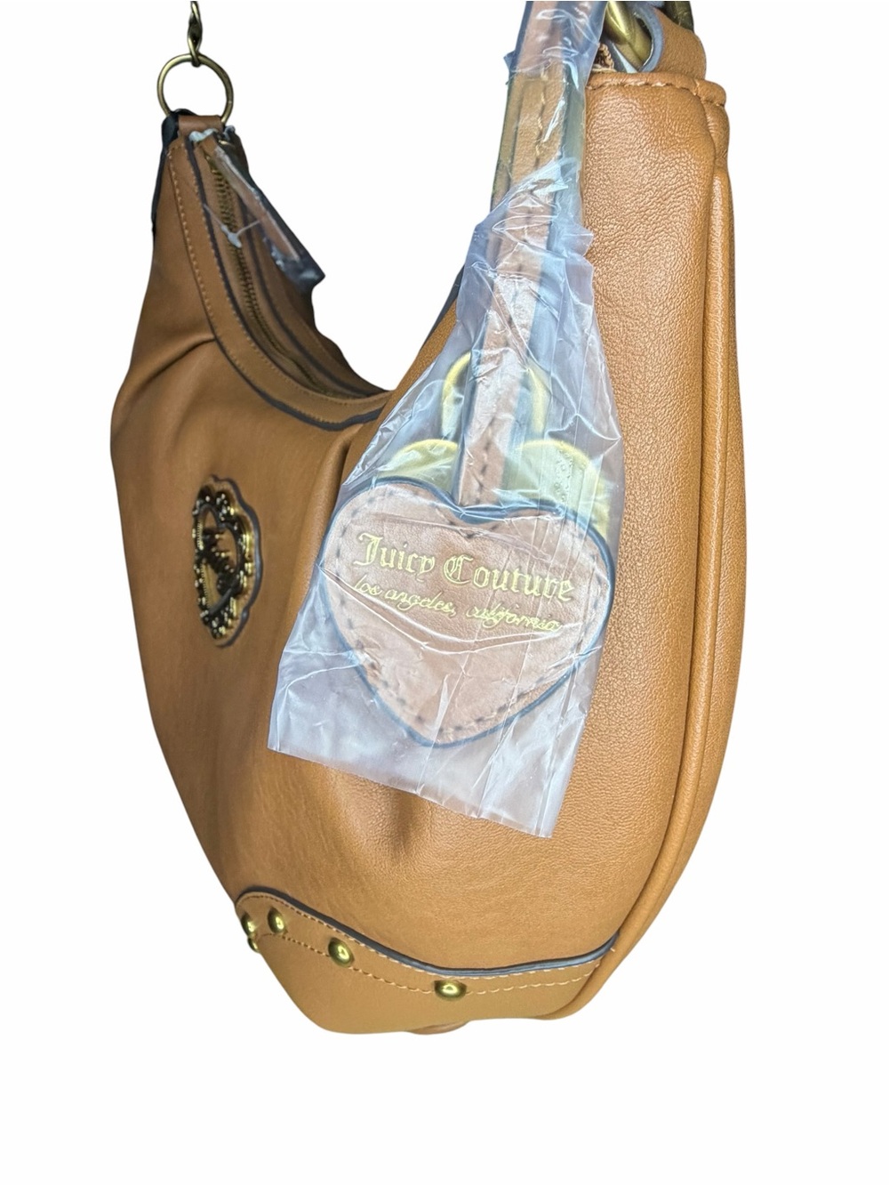 Juicy Couture Tan Shoulder Hobo Bag with Gold Details - NWT - Picture 3 of 6
